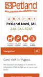 Mobile Screenshot of petlandnovi.com